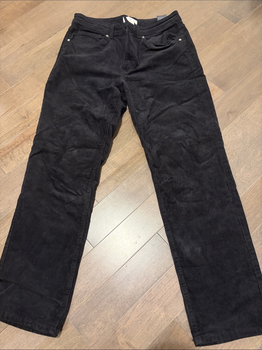 Woman’s Black Corduroy Pants - Classic Straight Fit
